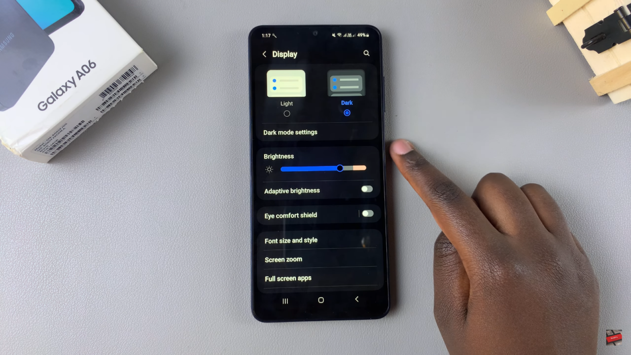 Enable Dark Mode On Samsung Galaxy A06