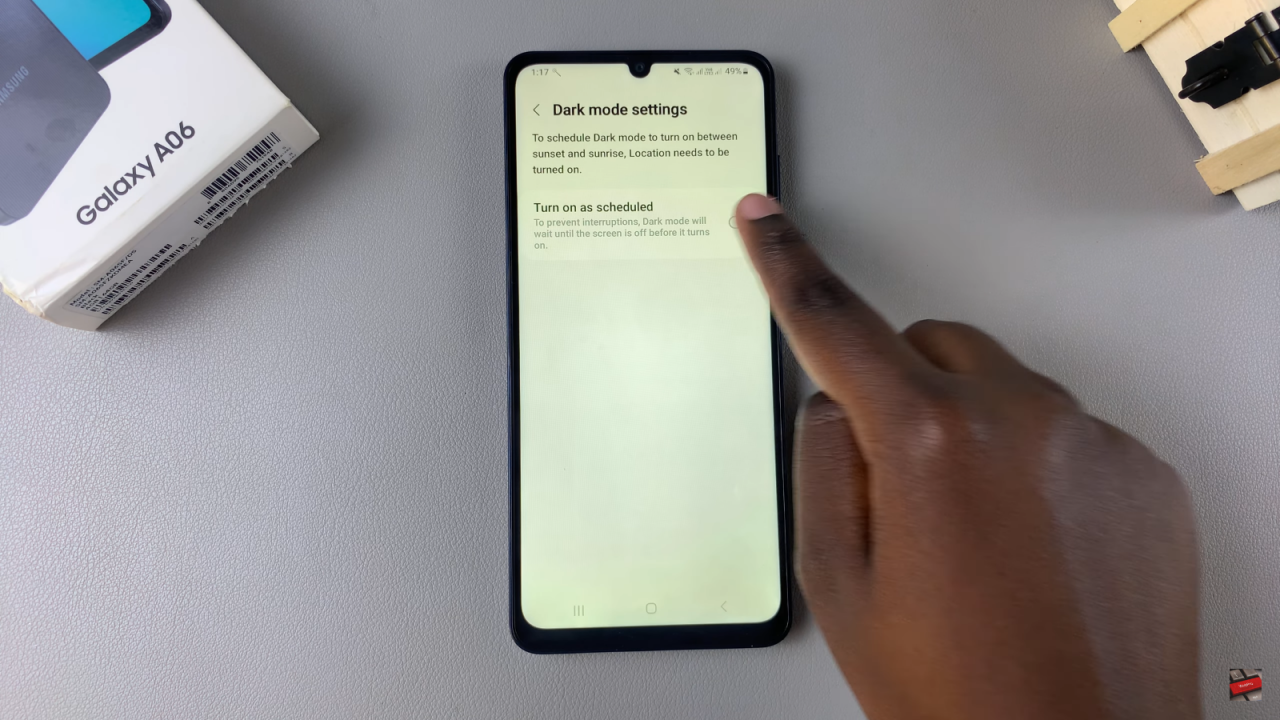 Enable Dark Mode On Samsung Galaxy A06