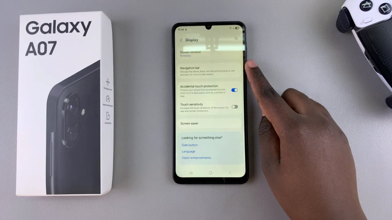 Navigation Bar On Galaxy A07