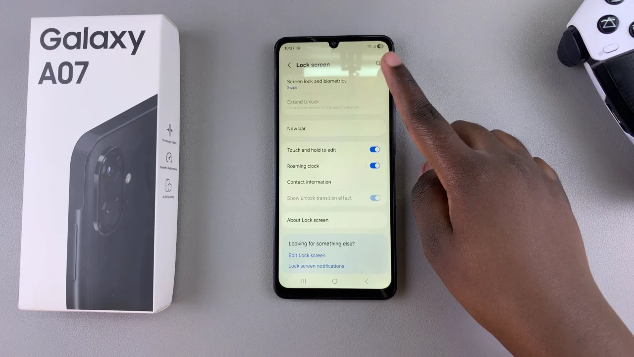 Screen Lock and Biometrics On Galaxy A07