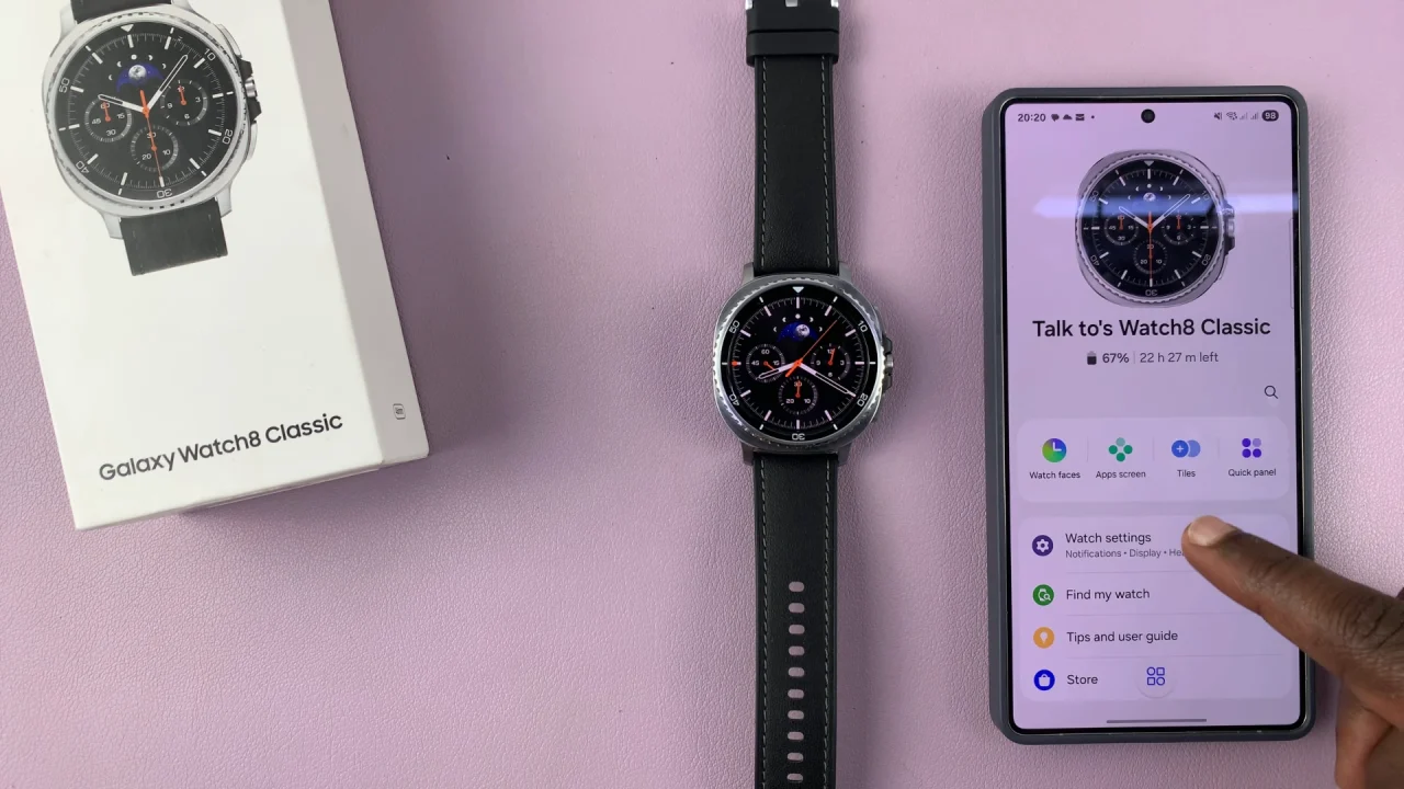 Watch Settings On Watch 8
