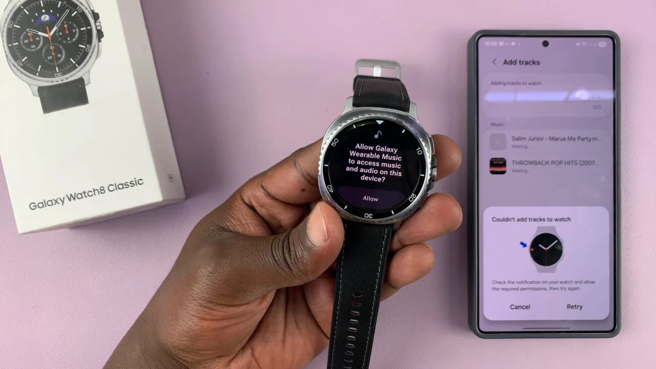 Galaxy Wearable Music Access Permissions