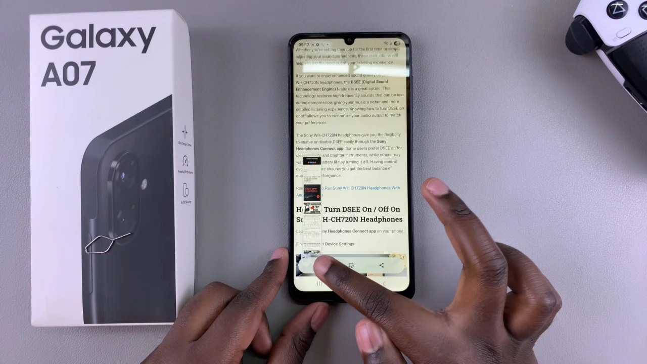 Take Scrolling Screenshot On Galaxy A07