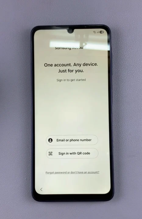 How To Sign In To Samsung Account On Galaxy A07