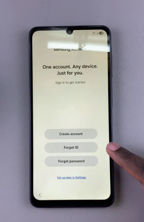 Sign In To Samsung Account On Galaxy A07