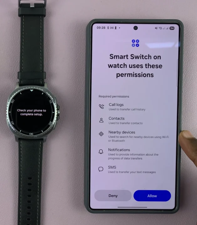 Smart Switch On Galaxy Watch 8