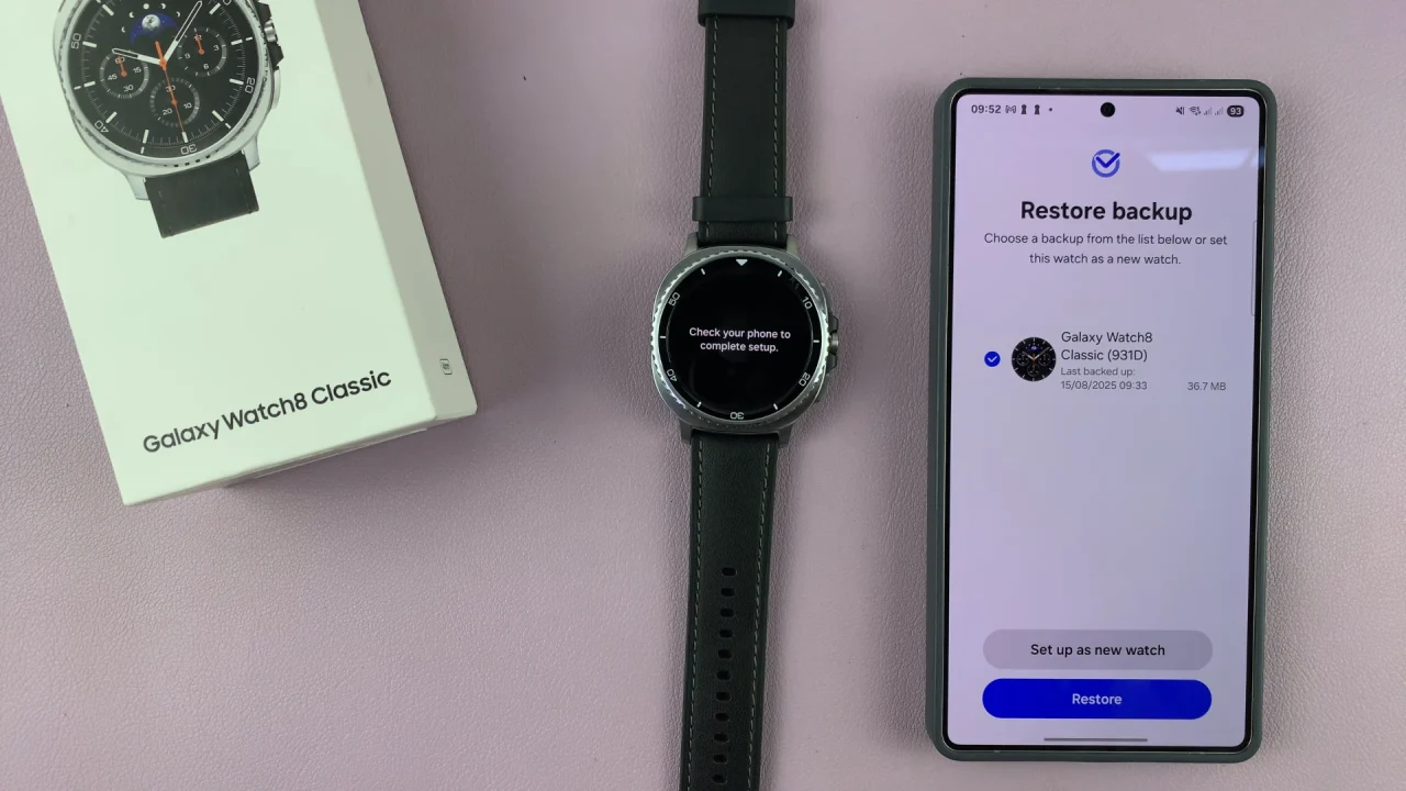 How To Restore Galaxy Watch 8 / 8 Classic From Back Up