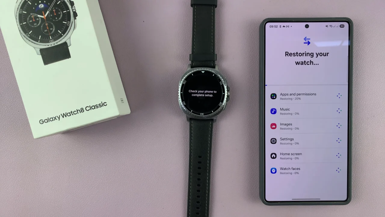 Restore Galaxy Watch 8 / 8 Classic From Back Up