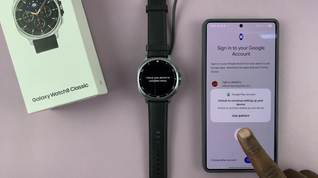 Sign In To Google Account On Galaxy Watch 8