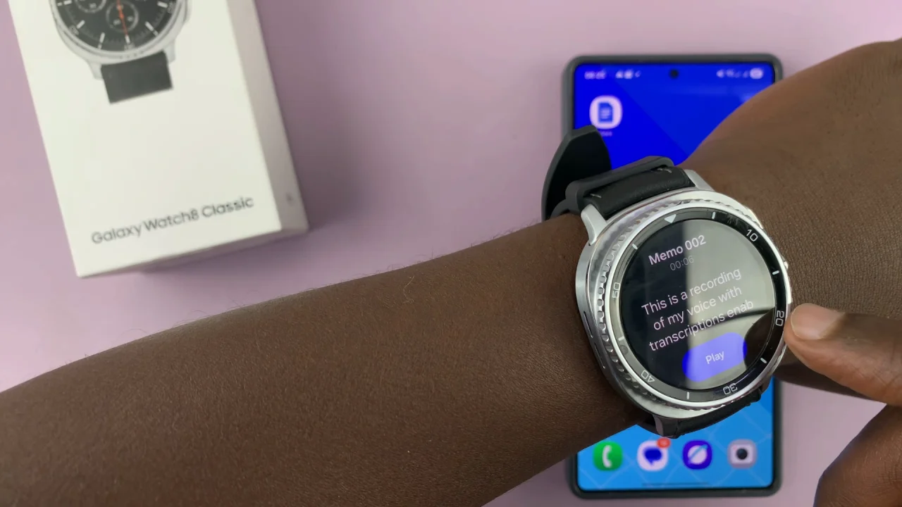 Play Transcriptions On Galaxy Watch 8