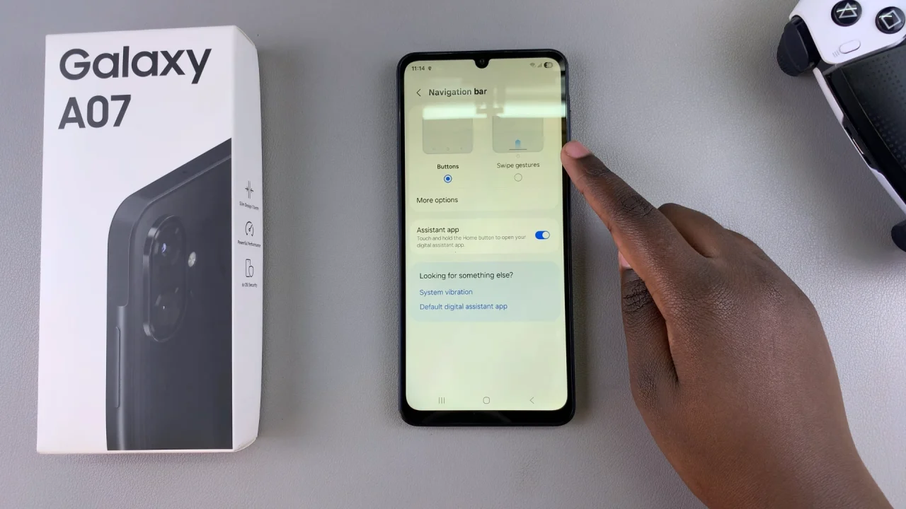Switch Between Navigation Gestures & Buttons On Galaxy A07