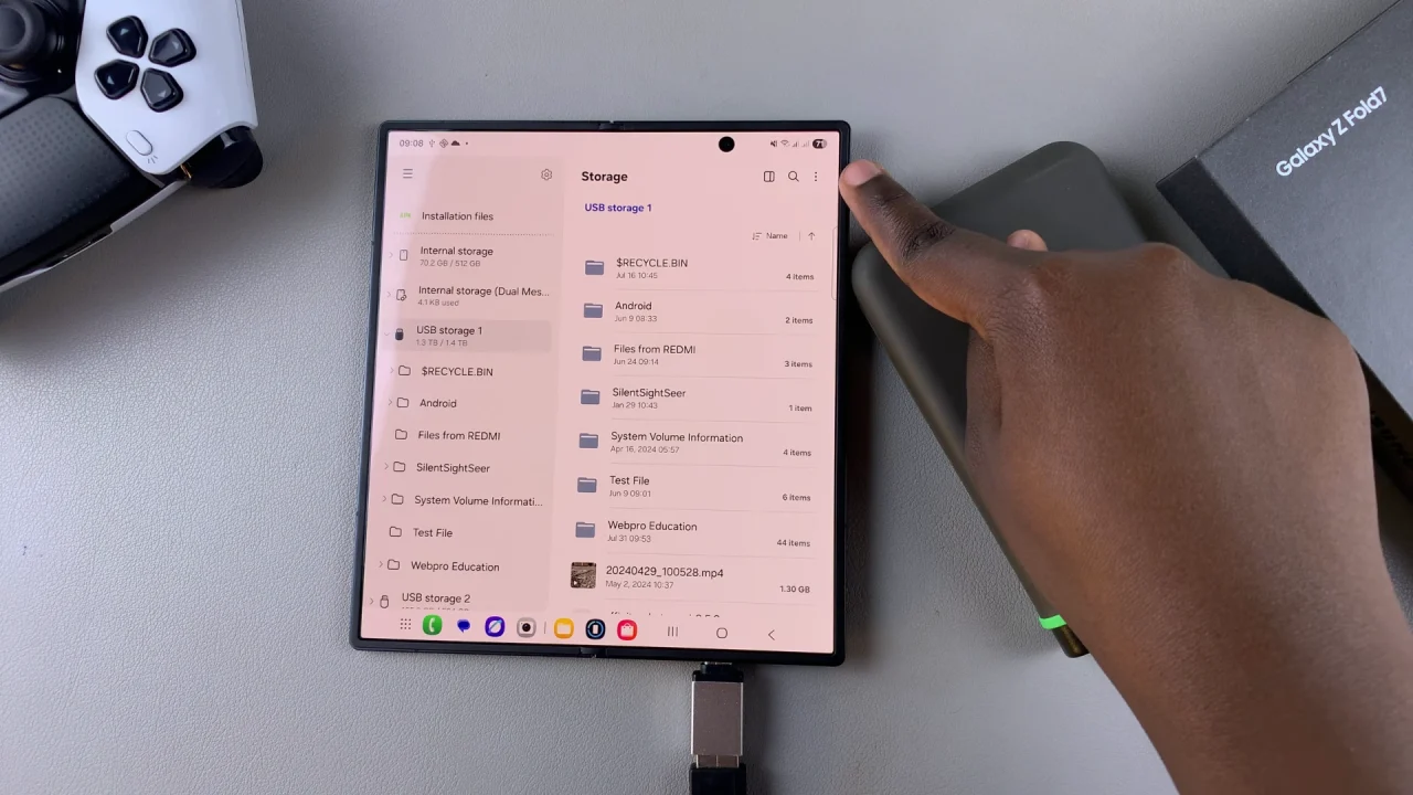 How To Safely Eject External Hard Disk From Galaxy Z Fold 7