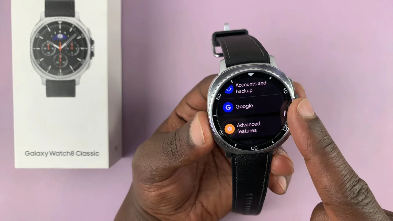 Google Menu On Galaxy Watch 8 / 8 Classic
