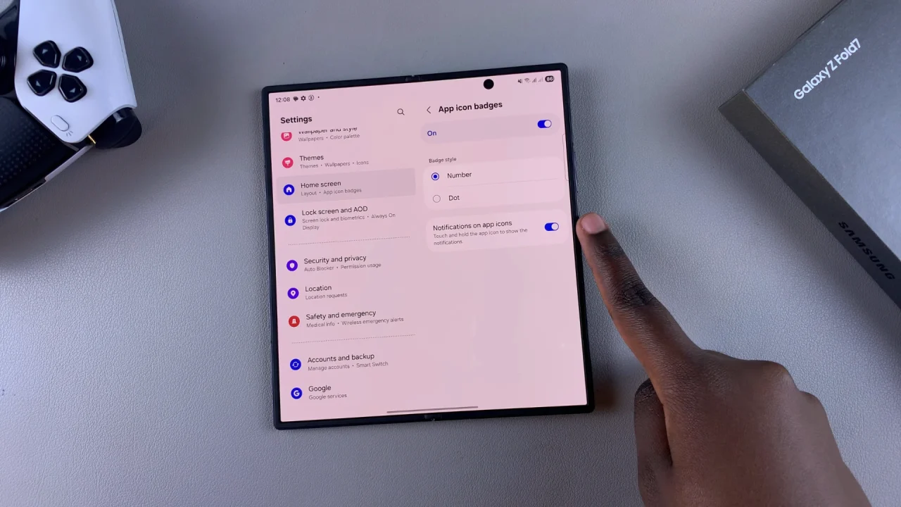 How To Long Press App Icon To View Notifications On Galaxy Z Fold 7