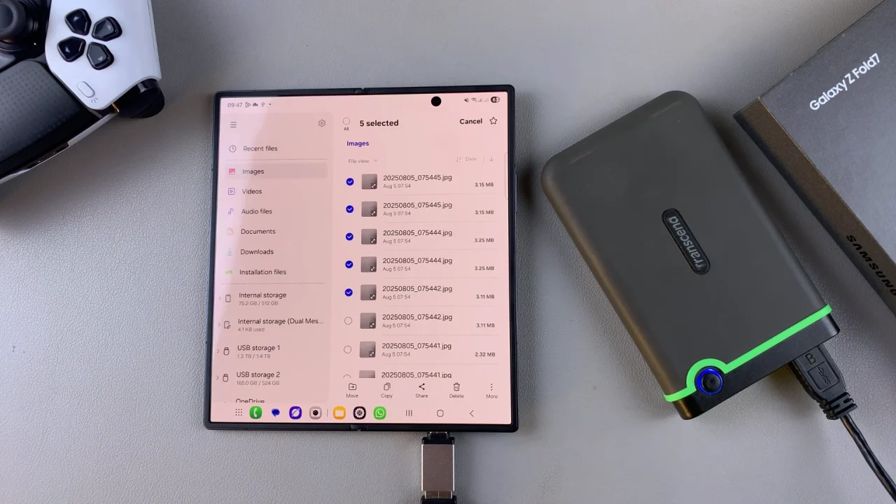 How To Copy Files From Galaxy Z Fold 7 To External Hard Disk