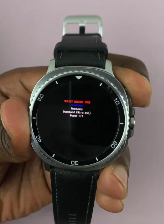 Reboot Menu on Galaxy Watch 8