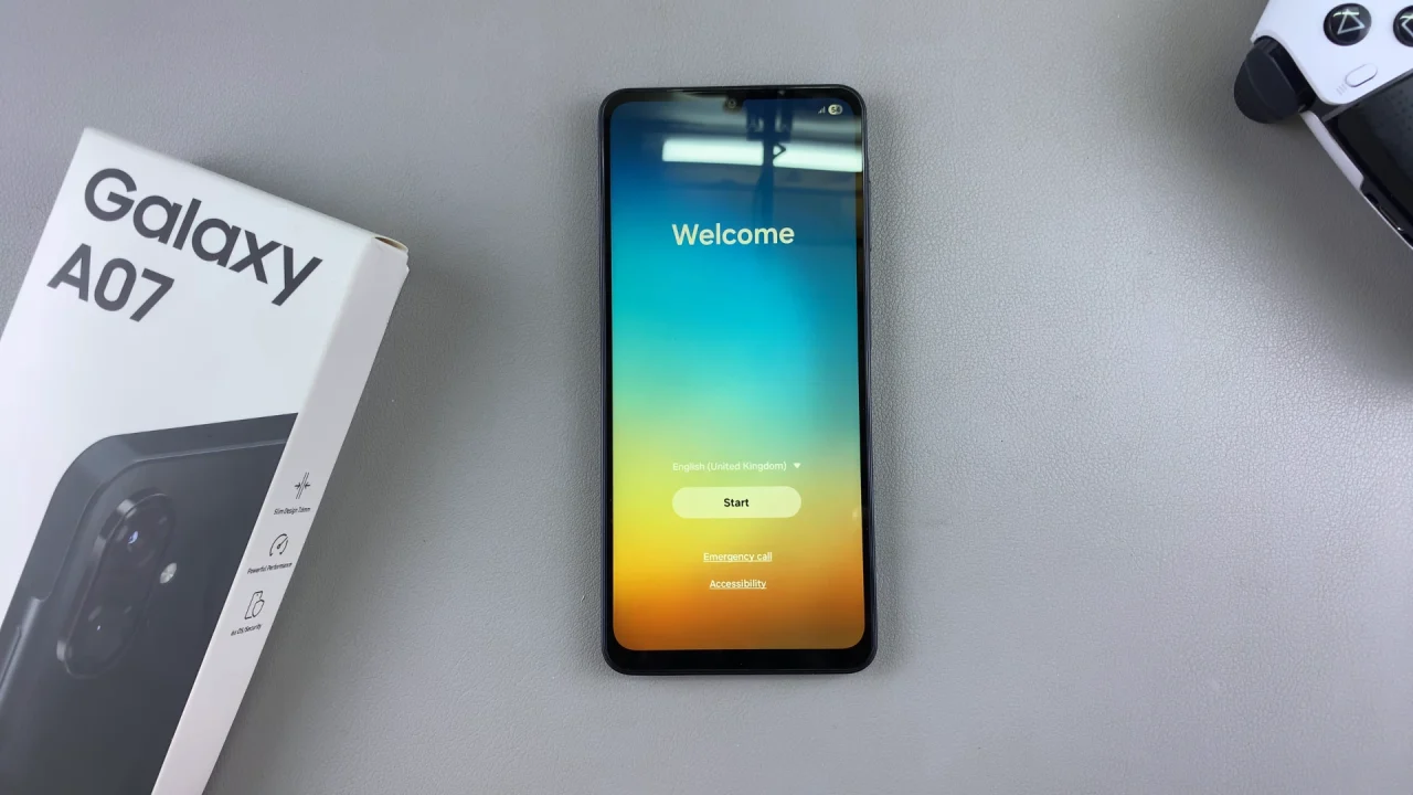 Galaxy A07 Welcome Screen