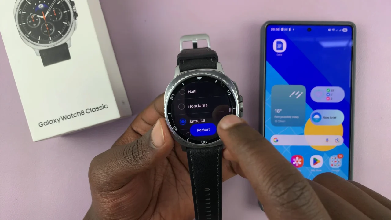 Select Country or Region On Galaxy Watch 8