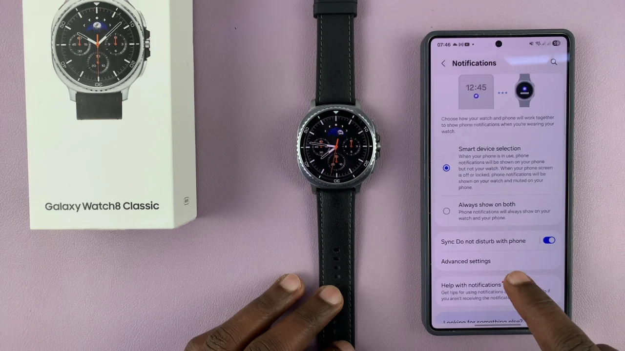 Wearable App Advanced Settings