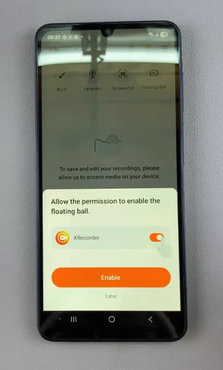 Enable XRecorder Floating Ball On Galaxy A07