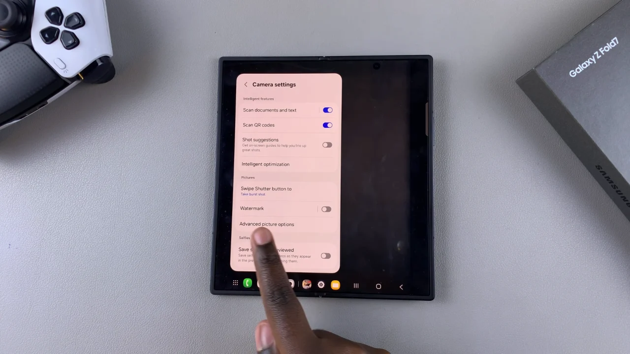 Watermark Setting On Galaxy Z Fold 7
