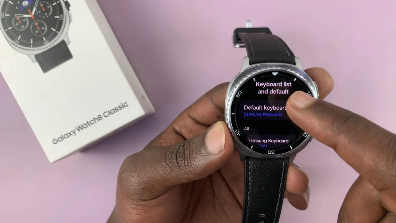 Default Keyboard Settings On Galaxy Watch 8 / 8 Classic
