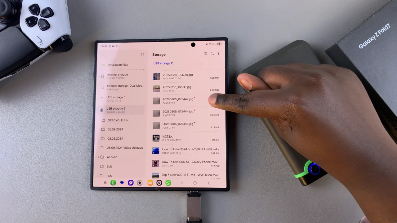 Transfer Files From Galaxy Z Fold 7 To External Hard Disk