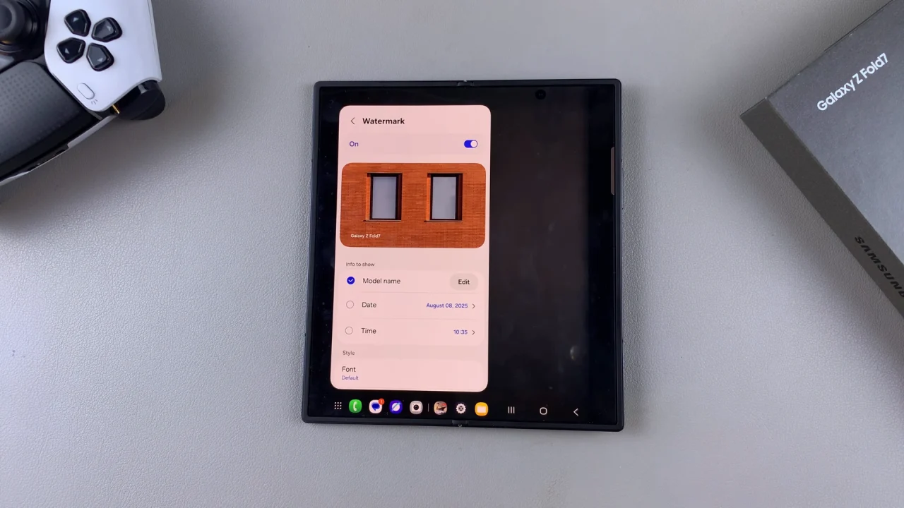 How To Enable Watermark On Galaxy Z Fold 7
