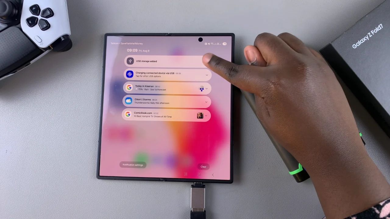 Safely Eject External Hard Disk From Galaxy Z Fold 7