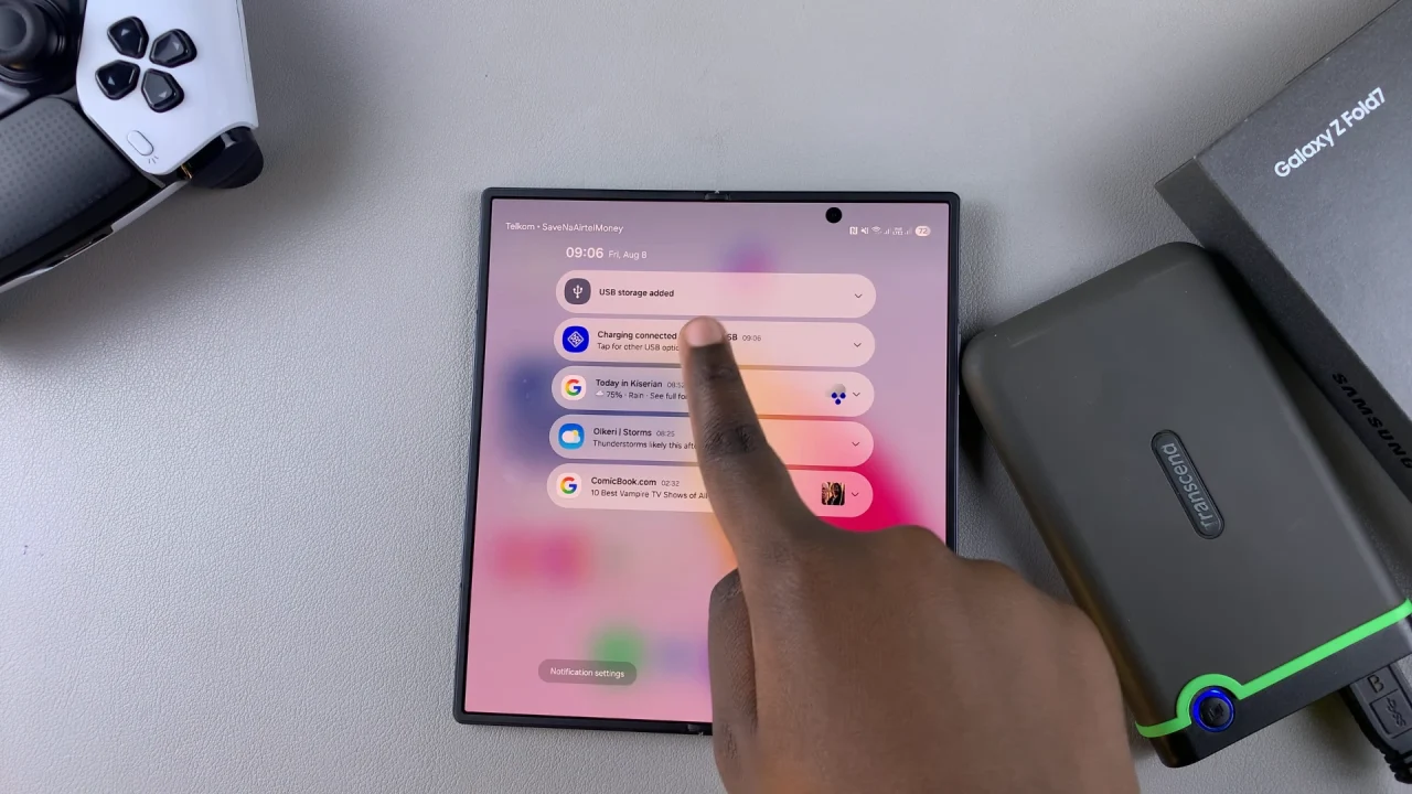 Connect External Hard Disk To Galaxy Z Fold 7