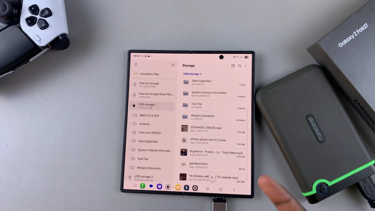 Hard Disk Contents On Galaxy Z Fold 7