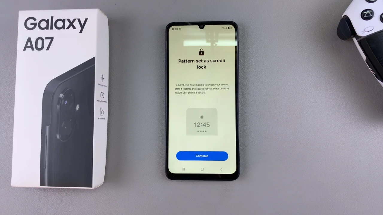 Pattern Set as Screen lock On Galaxy A07