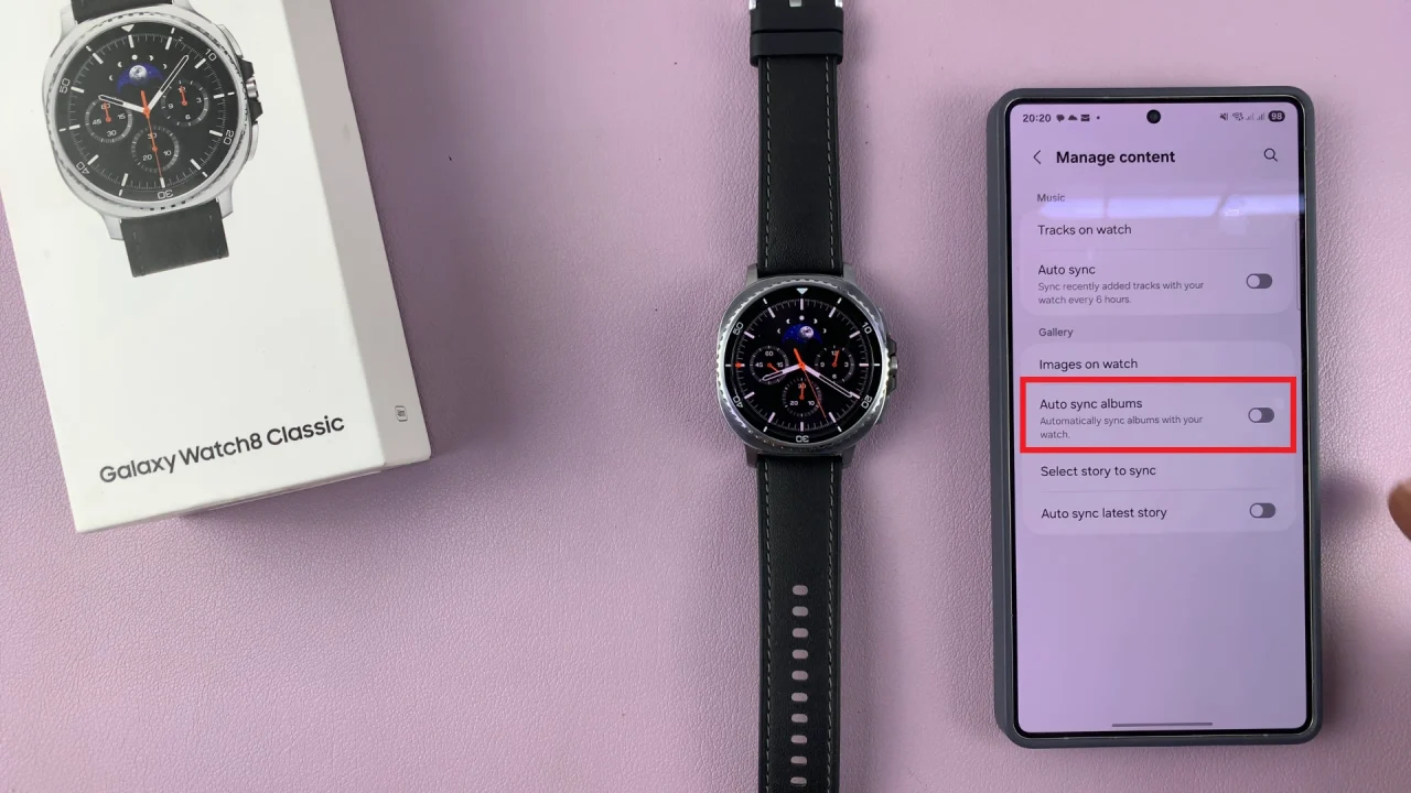How To Turn OFF Auto Sync Albums on Galaxy Watch 8