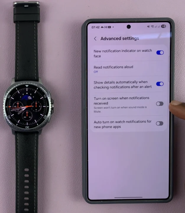 Stop Galaxy Watch 8 From Turning On Screen For Notifications