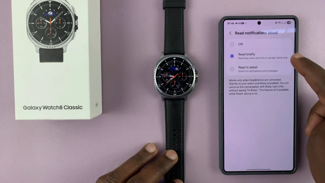 How To Set Galaxy Watch 8 To Read Notifications Out Loud