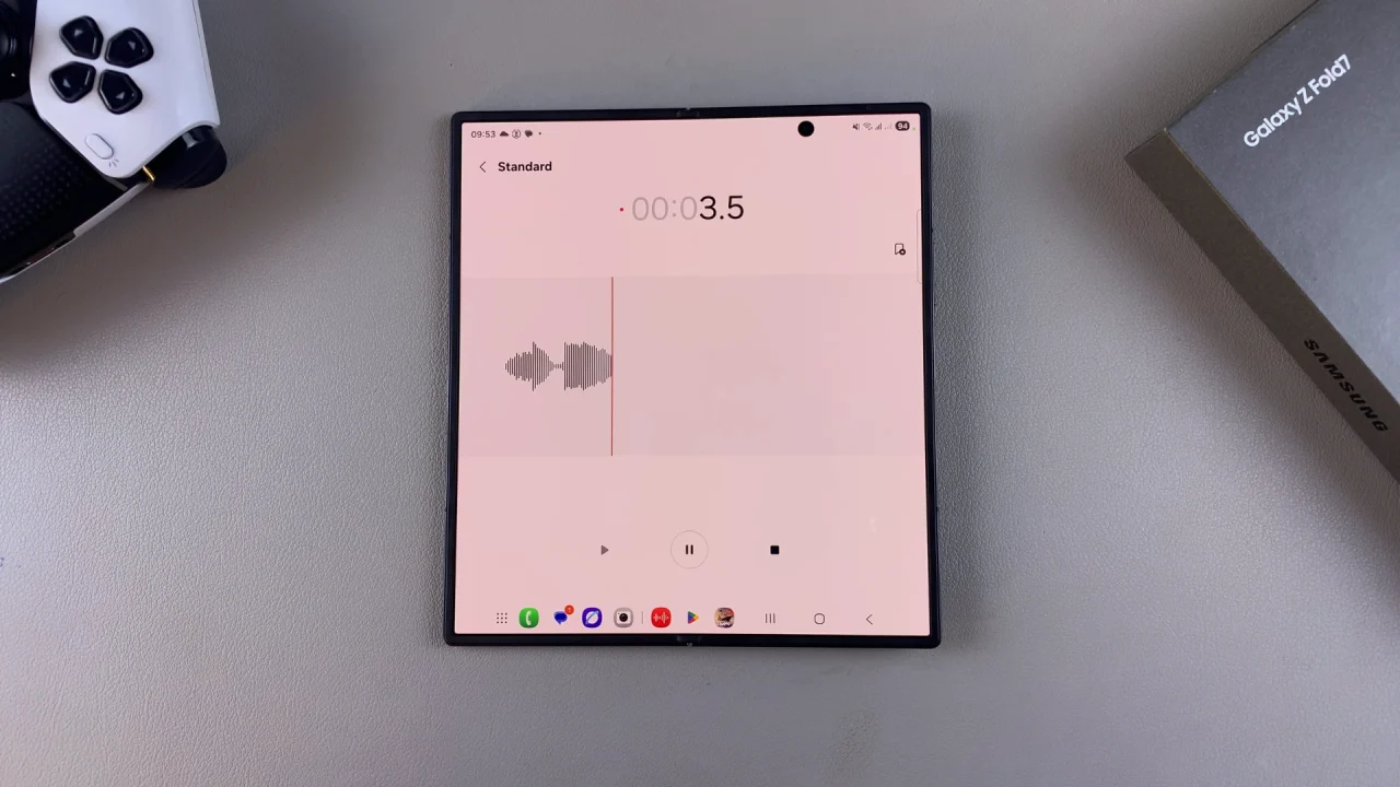 Voice Recorder On Galaxy Z Fold 7