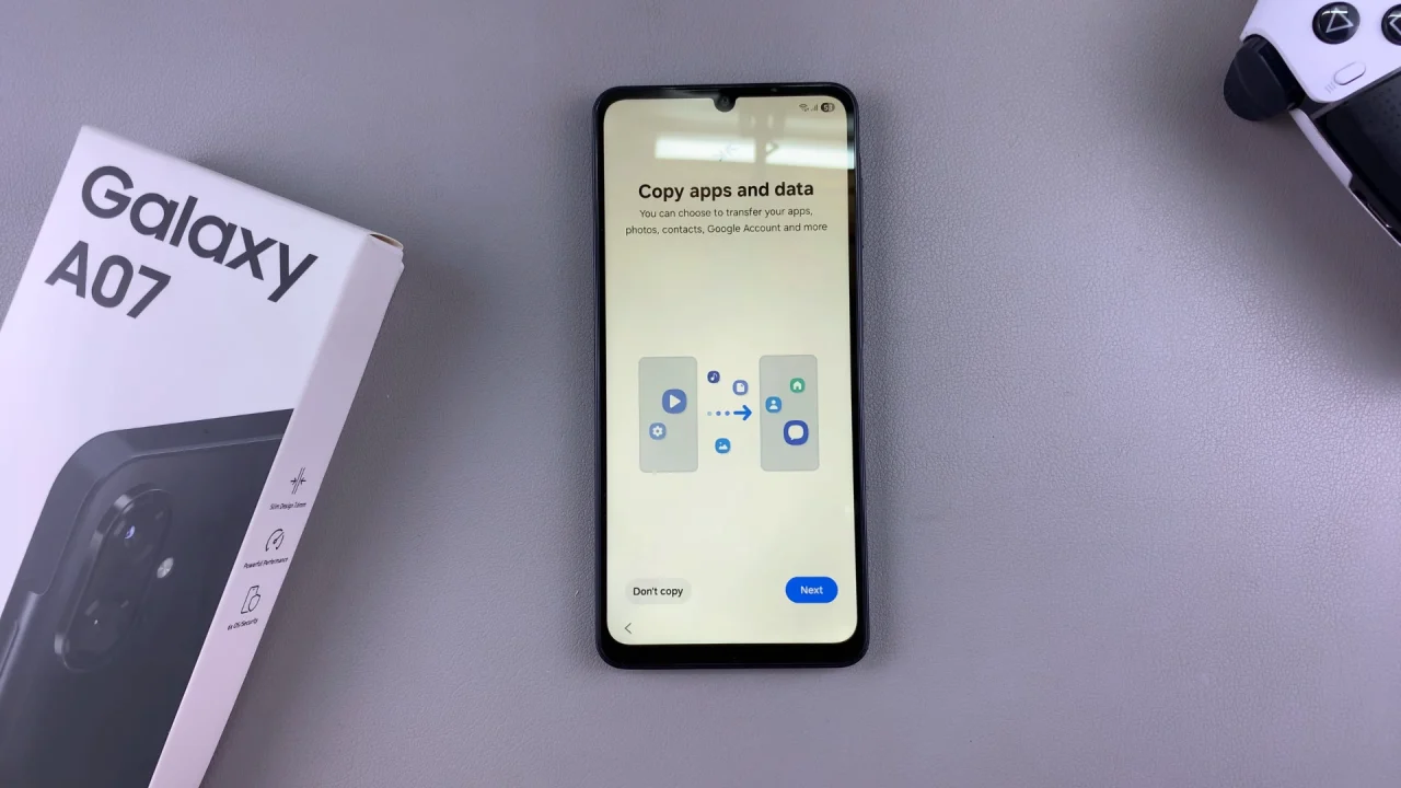 Set Up Galaxy A07 For the First Time