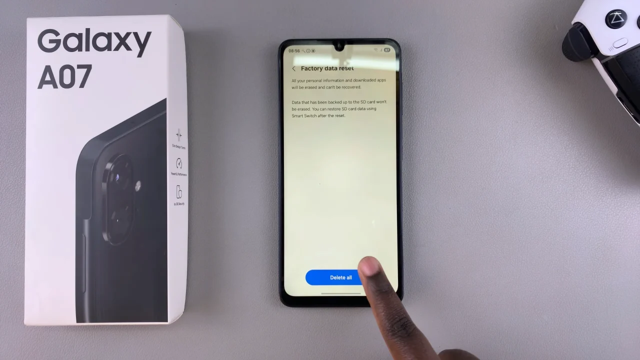 Factory Reset Galaxy A07