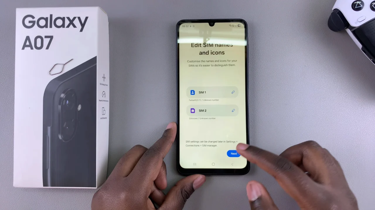 Edit SIM Names On Galaxy A07
