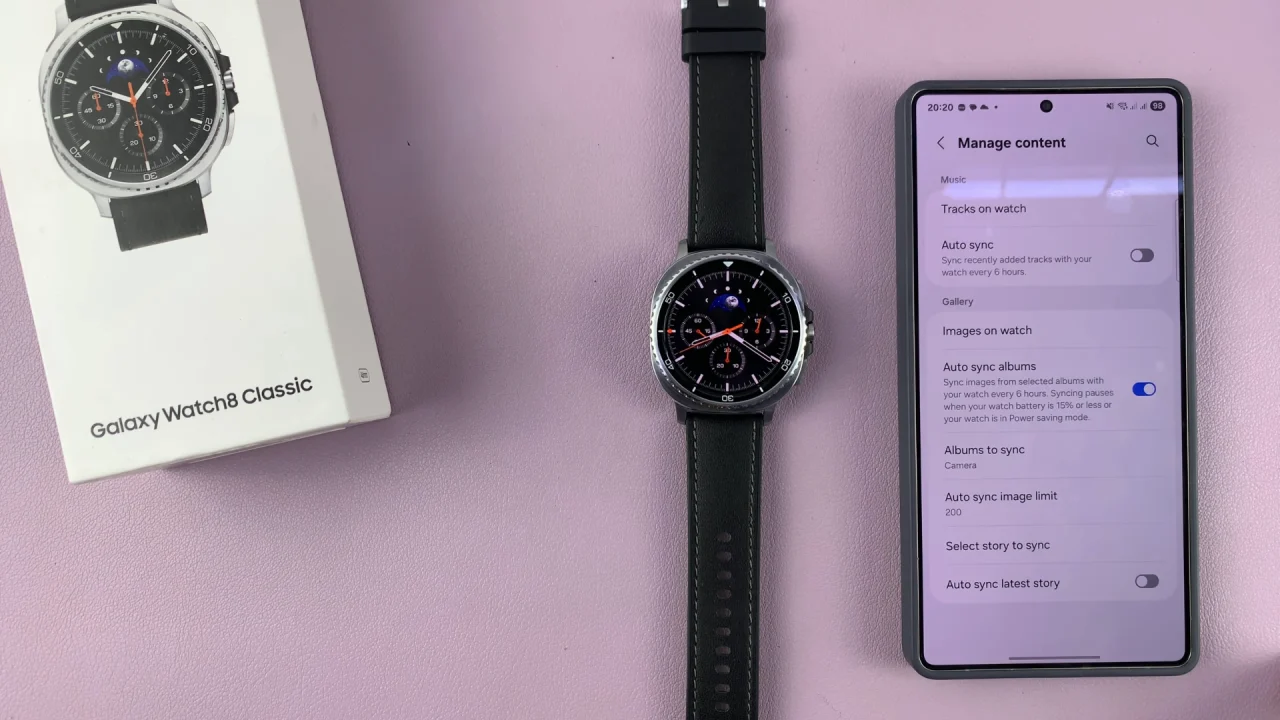 How To Turn ON Auto Sync Albums on Galaxy Watch 8 