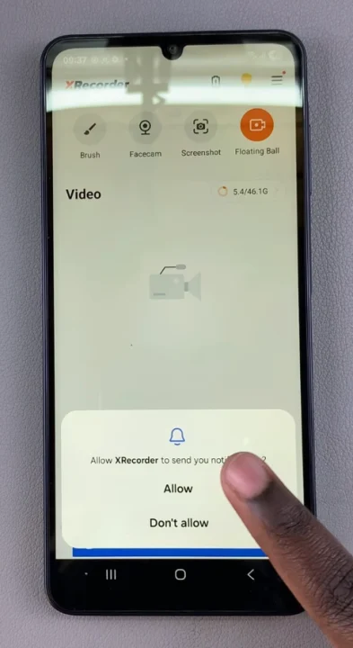 XRecorder Notifications Permissions