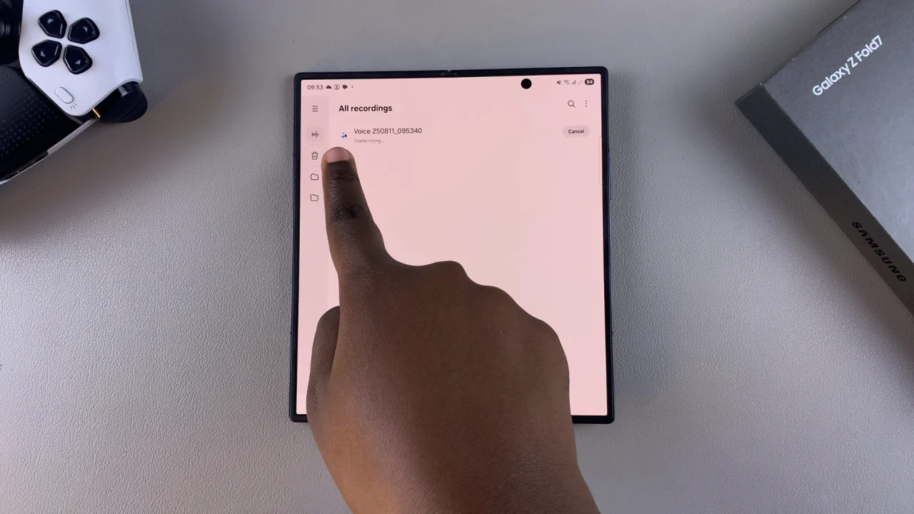 How To Auto Transcribe Voice Recordings On Galaxy Z Fold 7