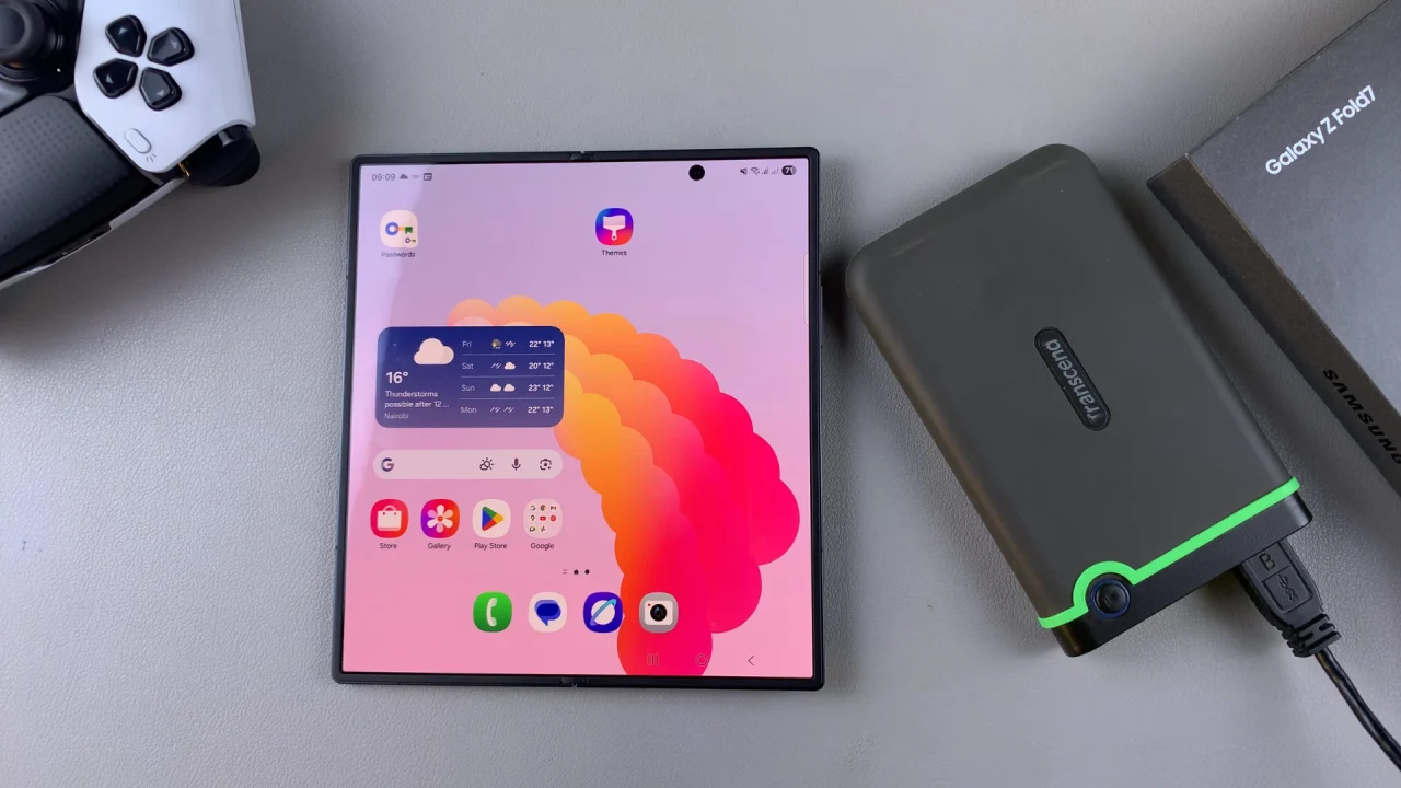 Eject External Hard Disk From Galaxy Z Fold 7