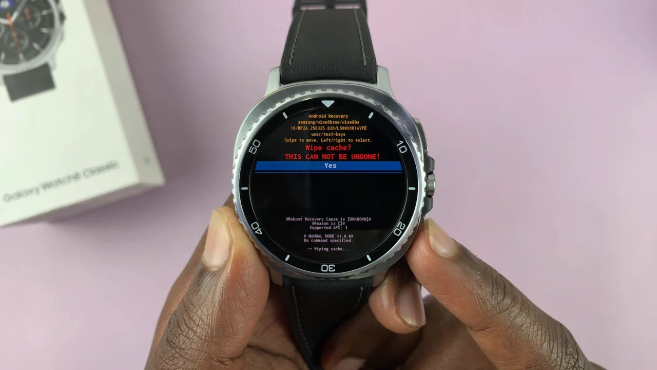 Wipe Cache Partition On Galaxy Watch 8 / 8 Classic