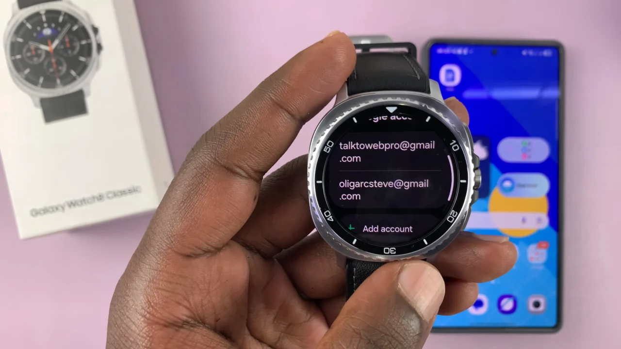 Google Accounts On Galaxy Watch 8