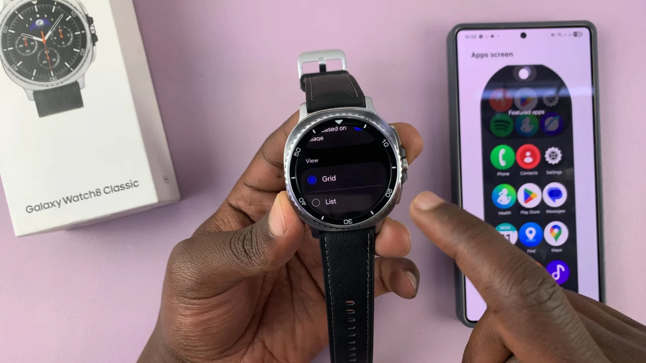 Grid & list View On galaxy Watch 8