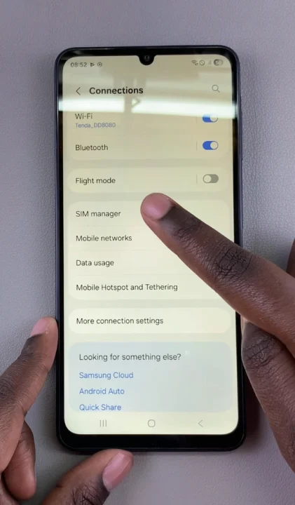 SIM Manager On Samsung Galaxy A07