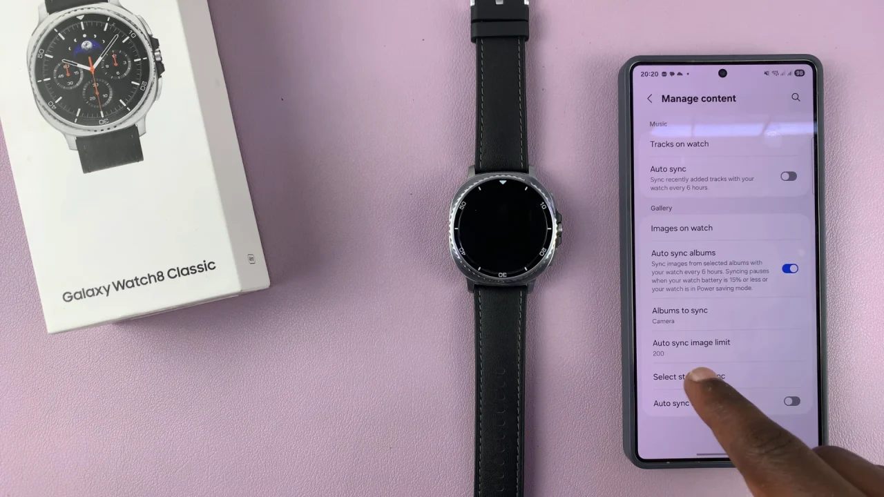 Auto Sync Image Limit On Watch 8