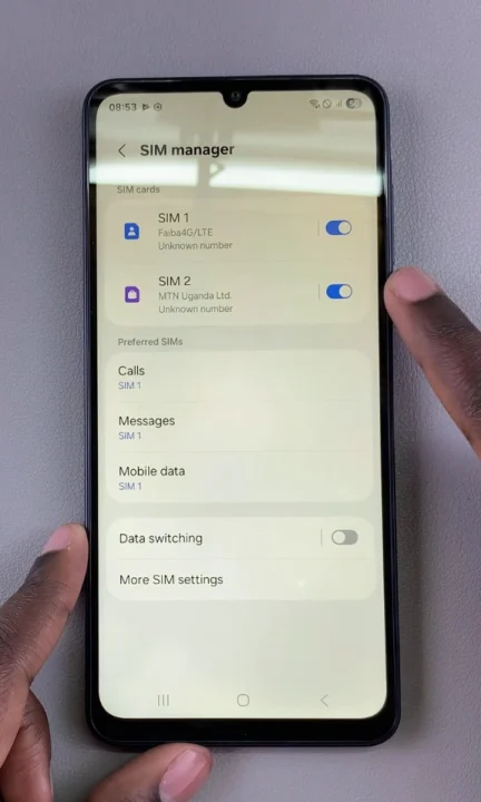 SIM Cards On Samsung Galaxy A07
