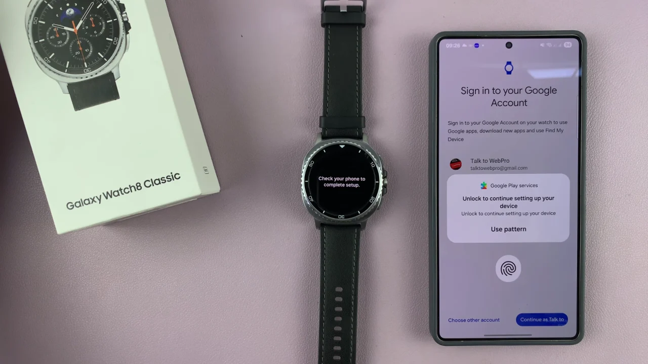 Sign In To Google Account On Galaxy Watch 8